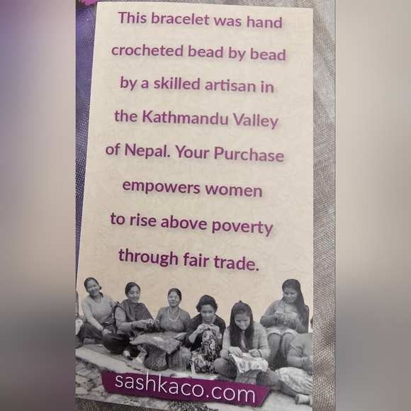 New Sashka Beaded Bracelet- Handmade and empowers woman to rise above poverty - Picture 5 of 5